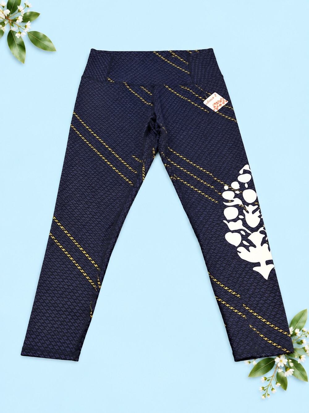 Free People Movement Printed High-Rise Crop Leggings, Large, NWT